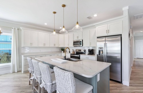 Surf Side Shores House | Gorgeous beach home nestled in quiet Fort Morgan;PRIVATE BEACH & GOLF CART