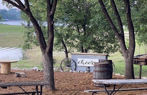 Pedernales Bend House | Gorgeous Farmhouse looking at Pedernales River