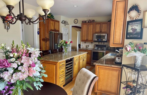 Webster House | Gorgeous house with pool, beautiful backyard, garden and koi fish pond
