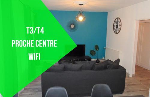 Montlucon Apartment | Grand appartement T3/T4 proche des berges du Cher