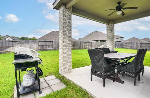 Iowa Colony House | Grand Family Home with Patio and Fenced Yard in Arcola