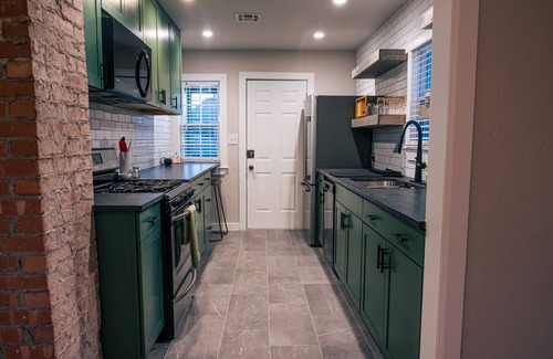 Central Oklahoma City House | Green Kitchen Home