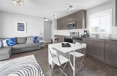 West Edmonton House | Grey Havens Laneway home w/garage, balcony, AC near WEM!