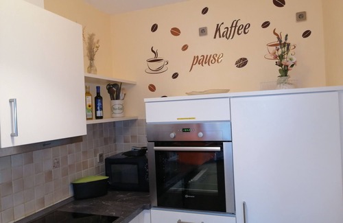 Schoeneck Apartment | Ground floor apartment with large balcony. Terrace near the forest, to feel good