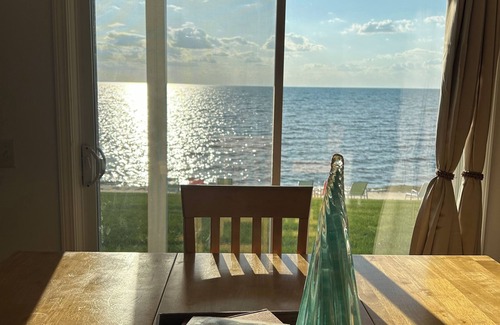 Port Austin Condo | Ground Level Lakefront Condo on Beautiful Lake Huron. Beautiful sunsets!