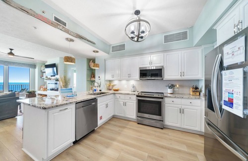 Thomas Drive Condo | Gulf Front with 40' Balcony waiting on you!
