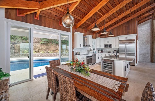 Lanikai House | Hale Lani: Mountainside Ocean View Home | Private Pool & soaking tub with a view