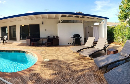 Redington Beach House | Handicap accessible house one minute from a beach with a heated pool.