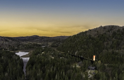 St-Adolphe-d'Howard Ski Chalet | harmony; waterfront and spa