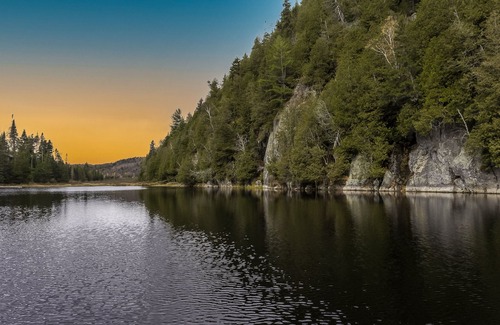 St-Adolphe-d'Howard Ski Chalet | harmony; waterfront and spa