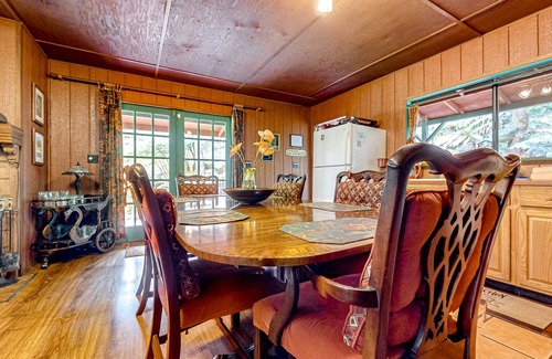 Volcano House | Hidden paradise with a hot tub, wood fireplace, large lanai, & jetted tub