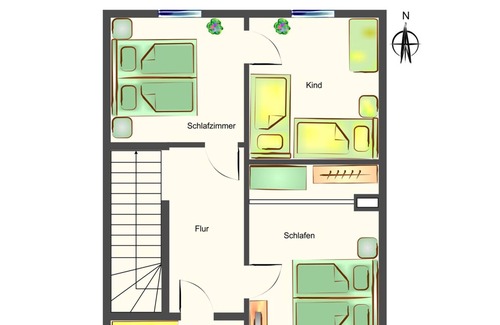 Katschow House | High-quality furnished DHH in a quiet location, with terrace, WiFi and parking space.