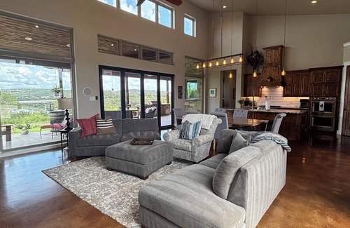 Lick Creek Ranch House | Hill Country modern farmhouse with beautiful views
