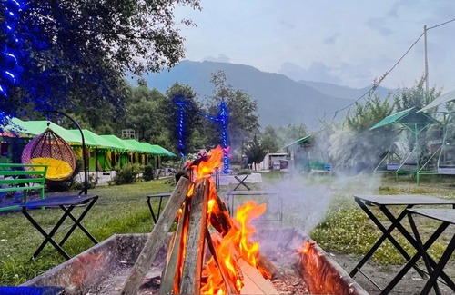 Gadherni Hotel | Himalayan Root Swiss Cottage Tents - Camping with Bonfire