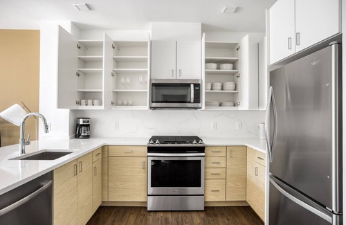 Newtonville Apartment | Hip Newton 1BR w/W/D, nr Newtonville Train, by Blueground