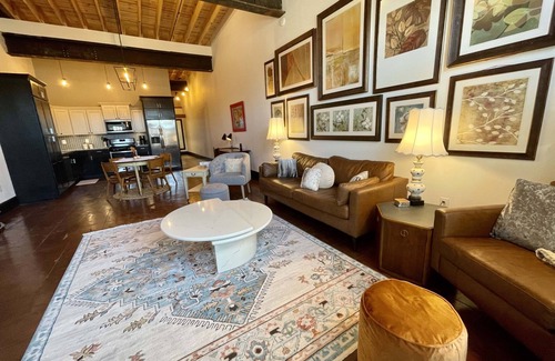 Mountain Home Apartment | Historic 1 bd/br in 1920's Chevy Dealership apt. 4