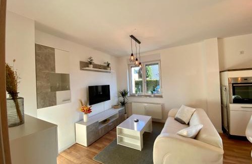 Cainsdorf Apartment | HOCHWERTIGE Ferienwohnung mit 7qm Balkon, Netflix, Kaffeeautomat, RainShower Bad