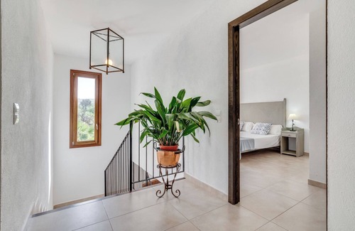 Petra House | Holiday Home Finca Na Blanca with Sea View, Pool, Wi-Fi, Terraces & Garden
