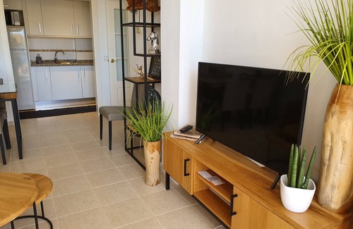 Pueblo Mascarat Apartment | Holiday Jazmines Apartment with pool and sea view