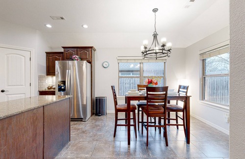 Fayetteville House | Home with patio, fireplace, cable, washer/dryer & central AC