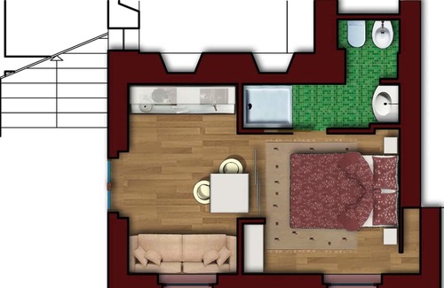 Montalto delle Marche Apartment | Homerez - Nice studio for 3 ppl. with shared pool at Montalto delle Marche