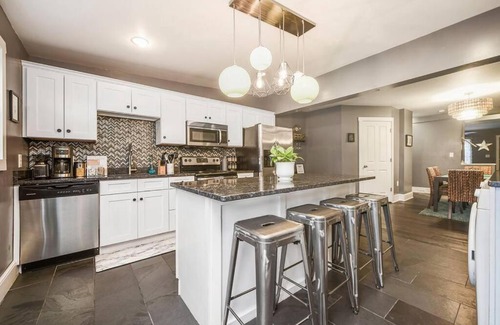 East Allegheny House | HostWise Stays - Chalk Art House - Chalkboard Wall, Private Parking, Patio