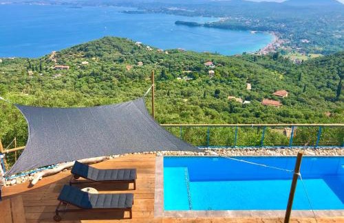 Spartylas House | House Tanna of Villa Intaba Spectacular Sea Views Corfiot Riviera Spartilas Corfu Island Greece close to Ipsos Beach with a shared pool
