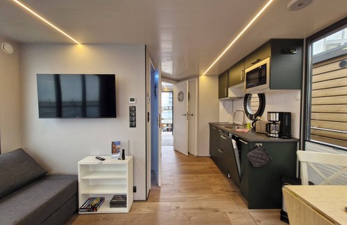 Wendtorf Boat Rental | Houseboat Fjord del Sol with bio sauna and roof terrace in Wendtorf/Kiel Fjord