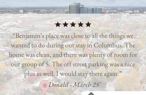 Downtown Columbus House | Housepitality - Harrison Mansion - Great Location