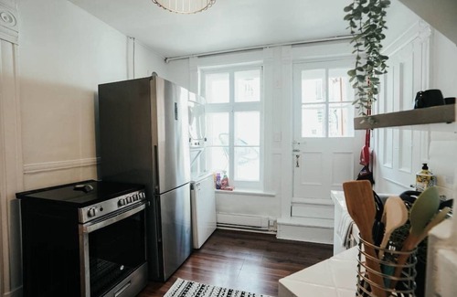 La Petite-Patrie Apartment | HRésidences: Cozy Heritage St André Apt Mtl