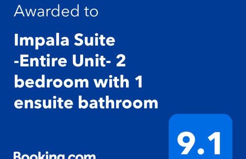 Ladysmith Apartment | Impala Suite -Entire Unit- 2 bedroom with 1 ensuite bathroom