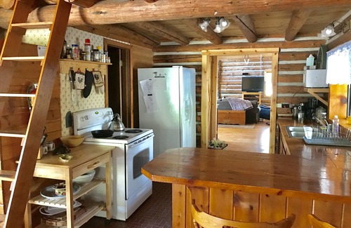 La Pine Cabin | In need of a staycation?! Rustic log home. Room for the entire family!