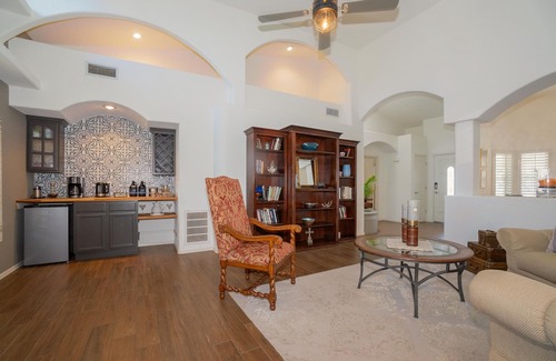 Biggs Field House | Incredible home with custom pool and fountain