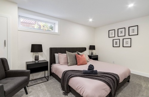 Chestermere Apartment | "Inky & Rose" Stylish Two Bedroom Lower Suite