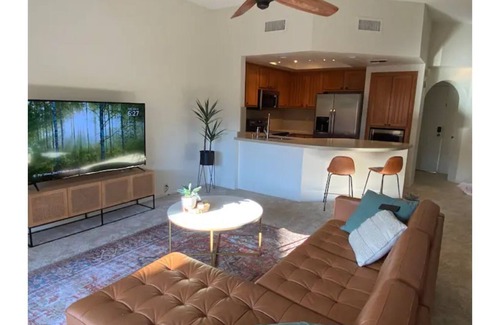 Palm Desert Condo | Ironwood Mid Century lux renovation with private Jacuzzi and decks