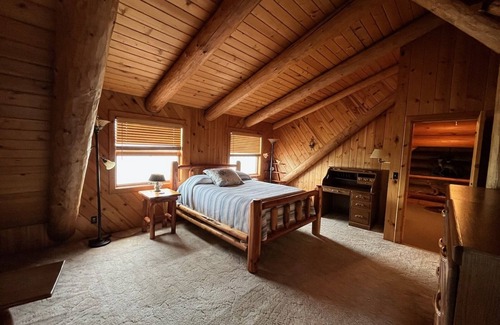 Bois Blanc Island Cabin | Island Getaway on BBI - Beautiful Log Home with Sandy Beachfront on Lake Huron