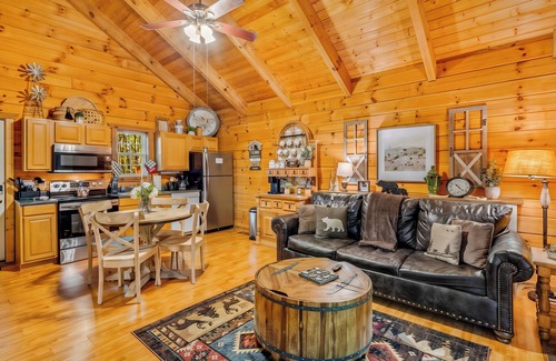 Sautee Nacoochee Cabin | Jacuzzi Cabin Fireplace + Deck 5.9 Mi to Helen