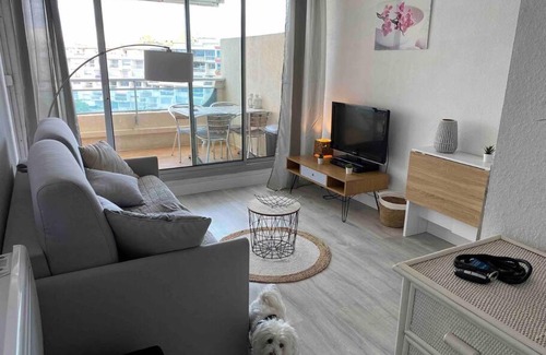 Carnon-Plage Apartment | Joli studio vue mer et port
