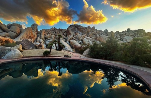 Panorama Heights House | Joshua Tree Retreat Private Pool, Gardens & Cave-Inspired Estate