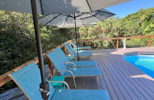 Kealakekua Cabin | Jungle Geodome with private bathroom, deck, and garden.n