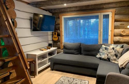 Akaslompolo Apartment | Kaupinpirtti, Ylläs, Äkäslompolo - Silver Log Cabin with Lake and Fell Scenery