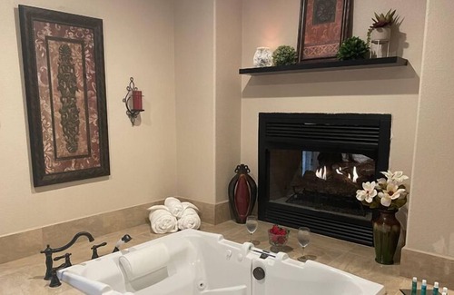 Gober House | King bed and sofa bed sleeping up to 4 people with private bath.