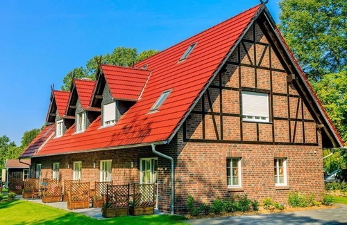 Burg-Dorf Apartment | Komfortferienwohnungen Spreewälder Auszeit - Fewo, Wohnr./küchenz., Schlafr., Du/wc, Terrasse