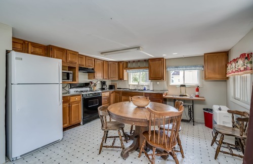 Alexandria Bay Apartment | kyacks and canoes can tie up in Backyard if you come in from the River