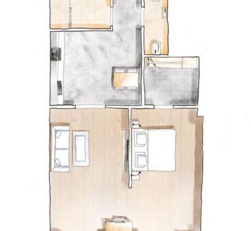 Citta Nuova-Barriera Nuova-San Vito-Citta Vecchia Apartment | L'arco Trieste studio living 2