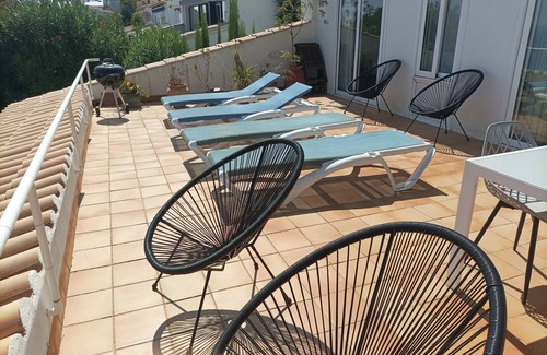 Aiguablava Apartment | "La Terrasse de la mer 8"Air-conditioned chalet (74m2+60m2 terrace)-Wifi-BBQ-Pkg