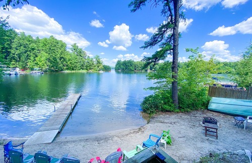 Windham Cottage | Lake Front Cottage with Private Sandy Beach & Beautiful Sunsets