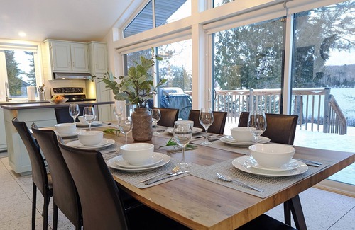 Nominingue Ski Chalet | Lake House Chalet, Laurentides, Pet Friendly, Waterfront, Beach, Private, Luxury