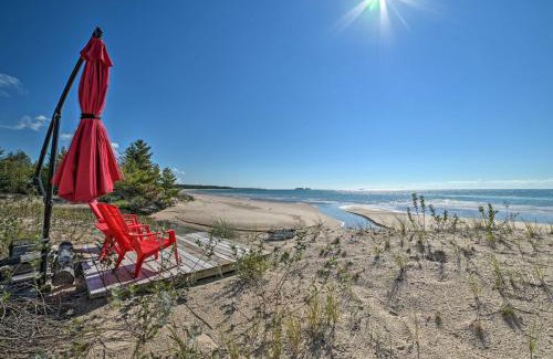 De Tour Village House | Lake Huron Home with Direct Beach Access!