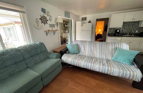 Au Gres House | Lake Huron view just a minute walk to private sandy beach.